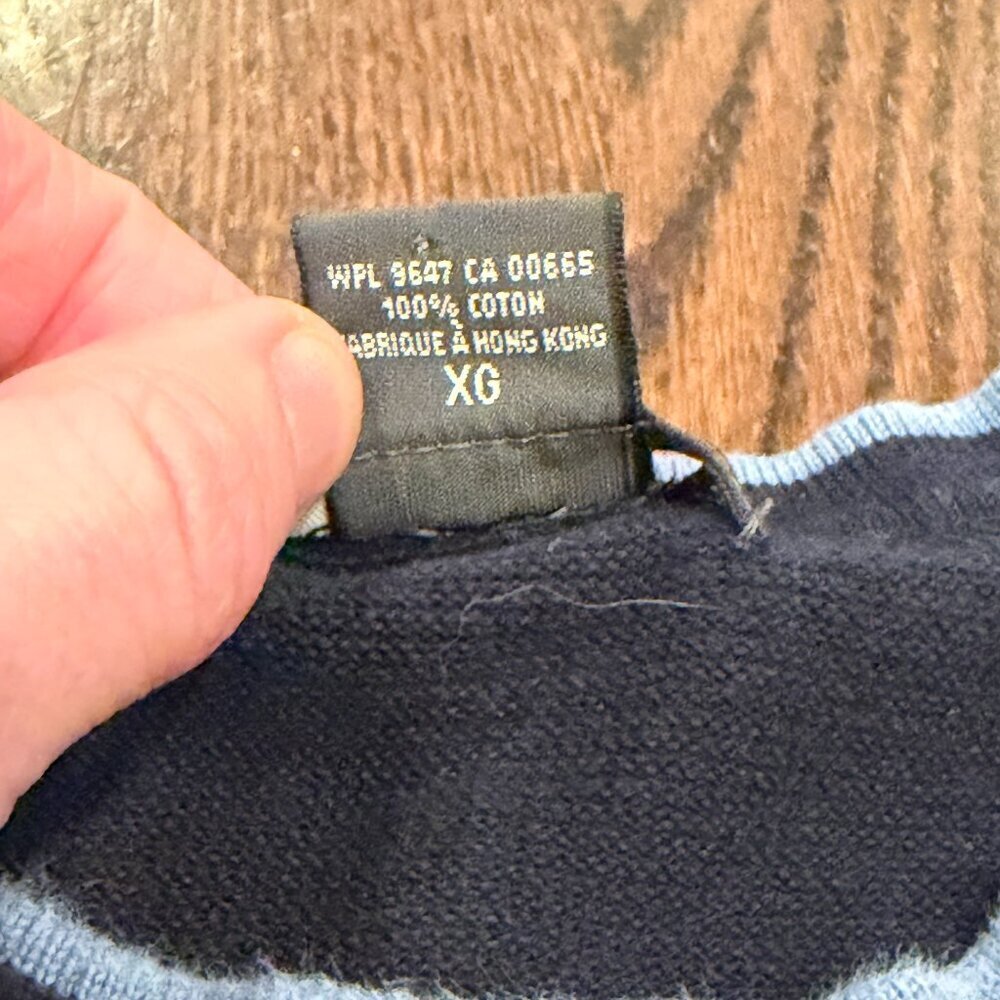 Eddie Bauer Vintage 90s Y2K Thick Crewneck Sweater Blue Men's XL - Picture 3 of 9